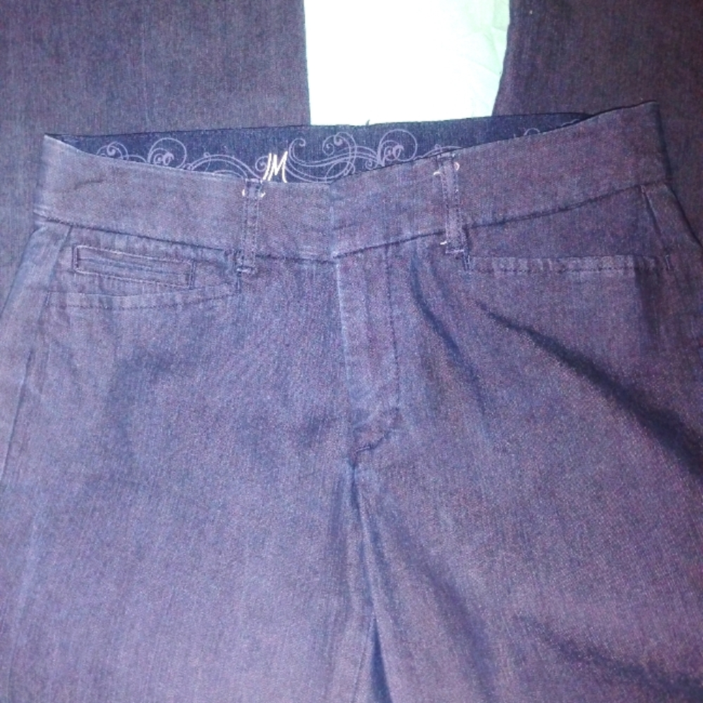 💙 NWOT Dark Blue Denim Jeans JM Collections 4P Casual Office Cocktails Meetings - Picture 2 of 3